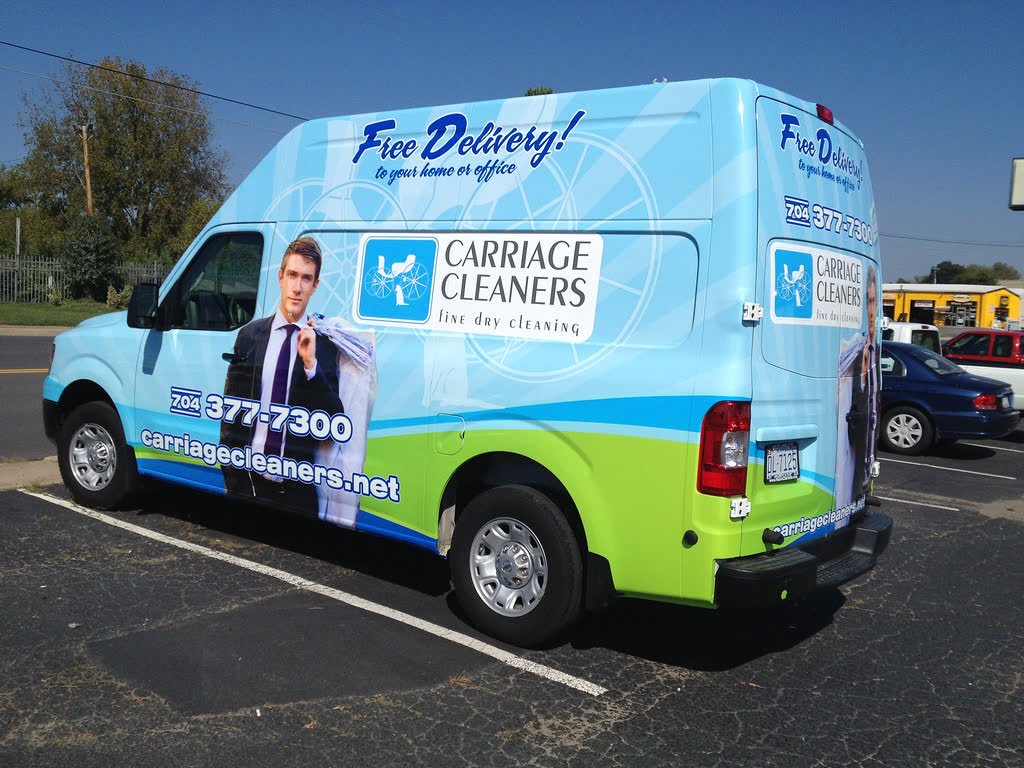 Placeholder image of a full vehicle wrap on a van — to be replaced with real North Prime Graphics photos